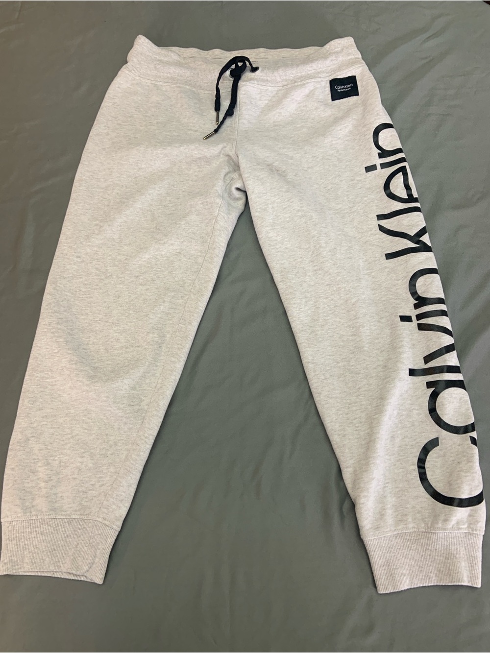 Calvin Klein Light‎ Gray Performance Sweatpant with Black Logo Patch